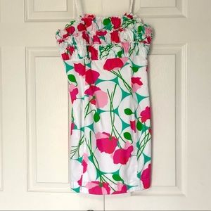 Lilly Pulitzer strapless ruffle shift dress, size 6